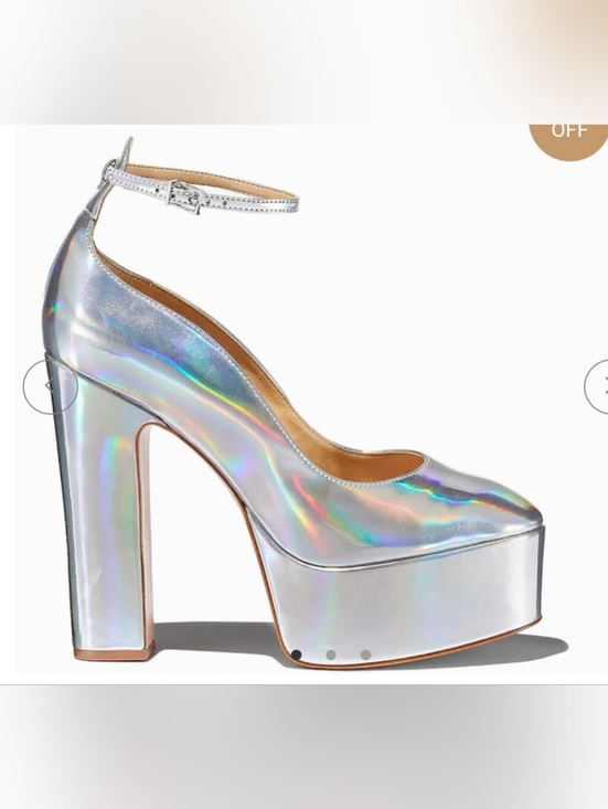 SCHUTZ Iridescent Silver Heels New Condition main image 1